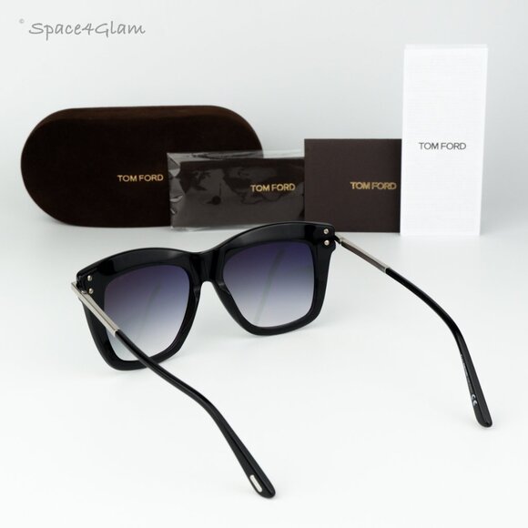 NEW Tom Ford Women Sunglasses Black Smoke Gradient Butterfly DASHA FT0822/S 01B - Picture 10 of 11